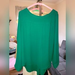 Elegant Green Women's Top LOFT Medium
